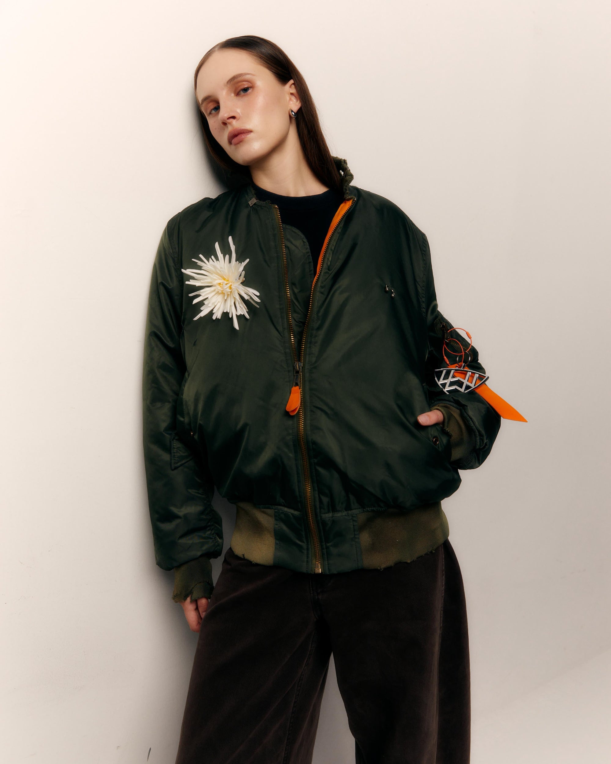 Vandalist Bomber Jacket in Landmine Green