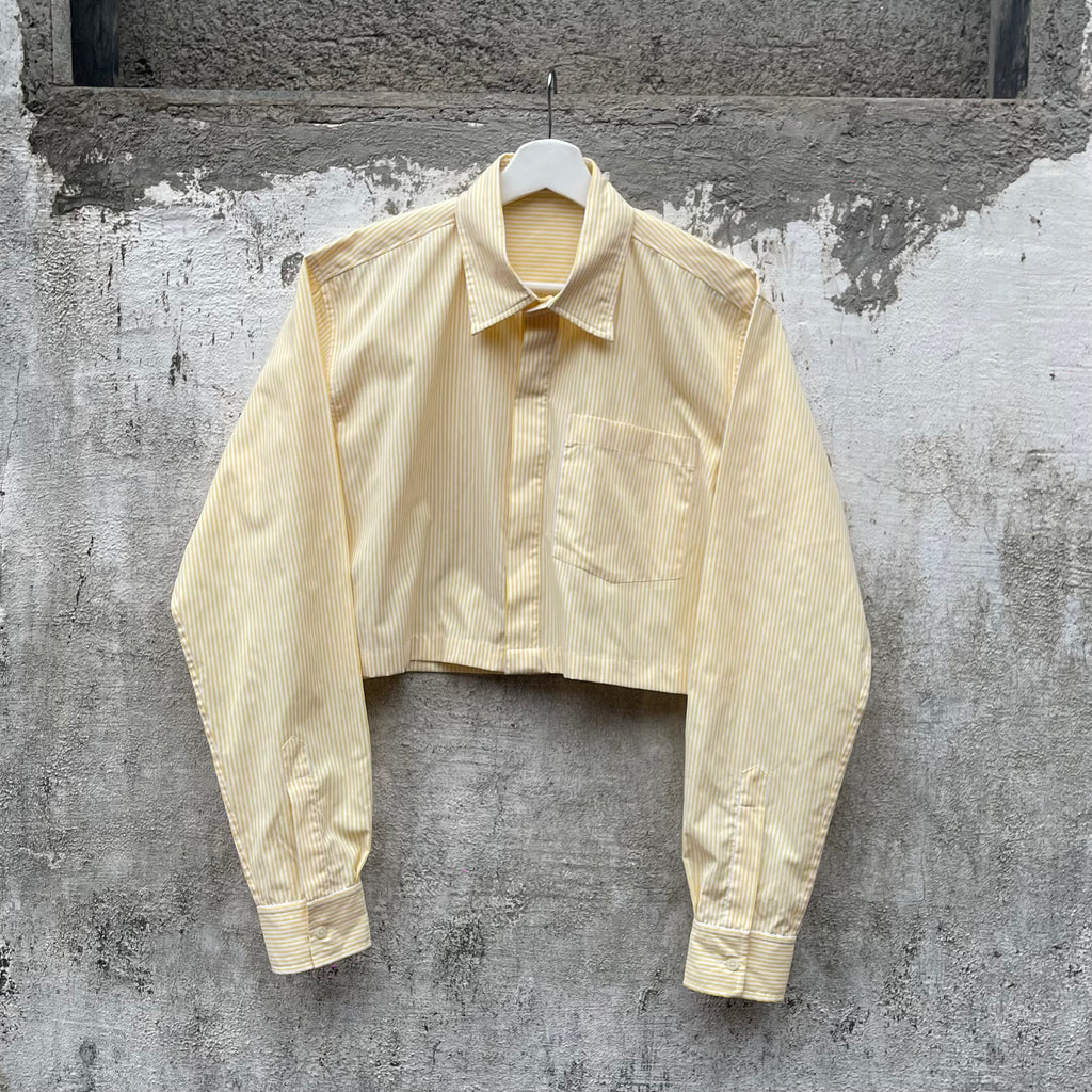 PINSTRIPE CROP SHIRT