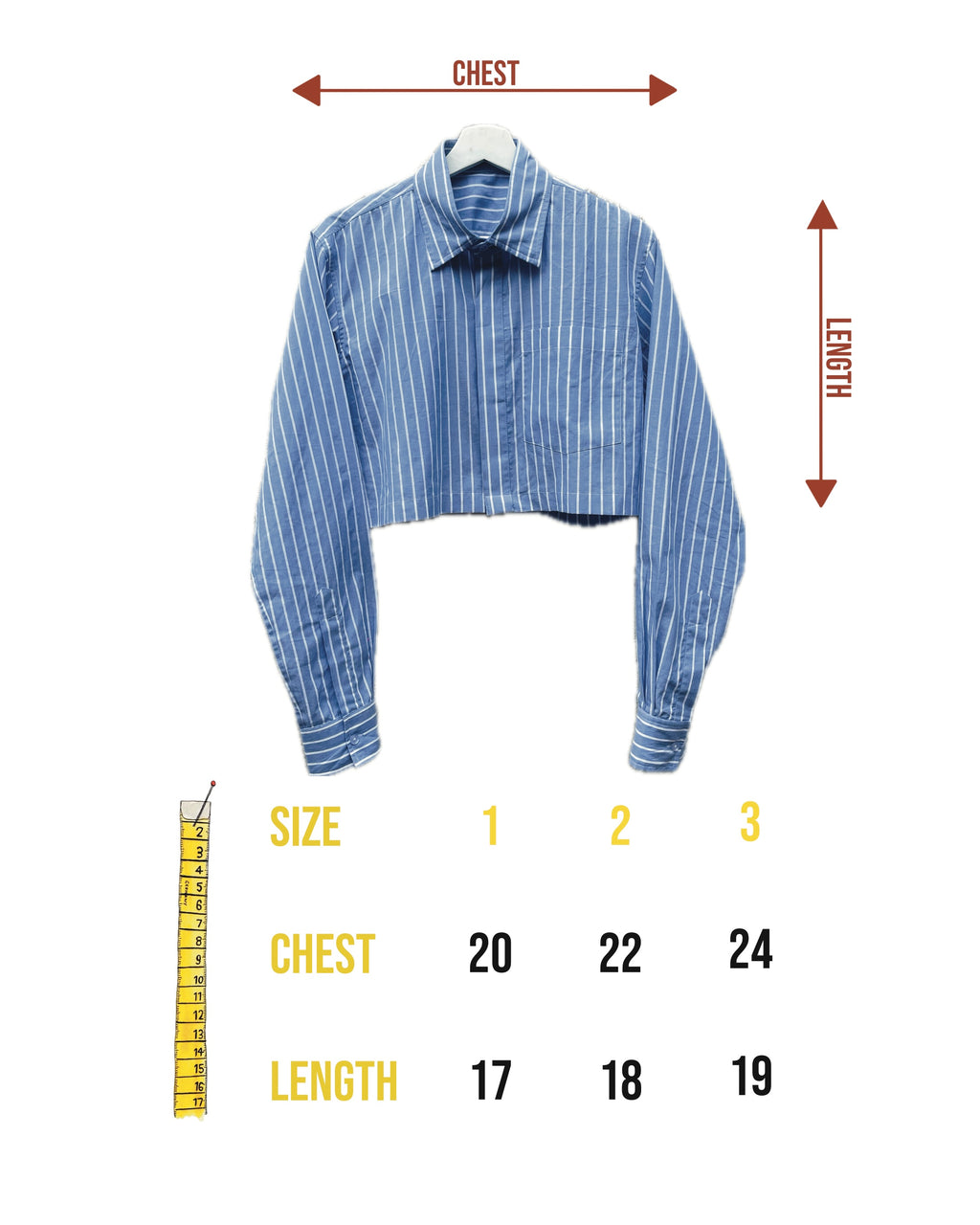 PINSTRIPE CROP SHIRT