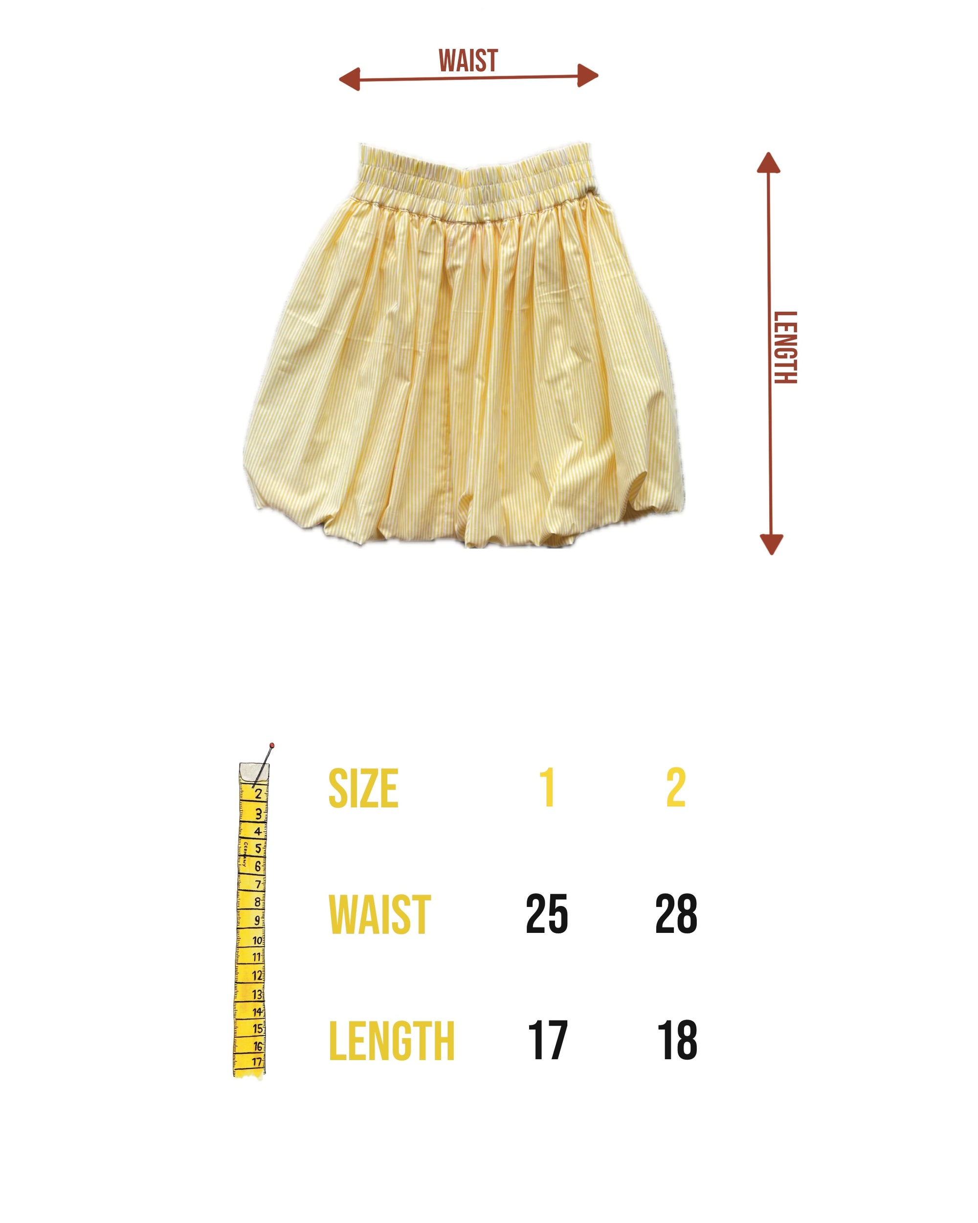 PINSTRIPE BUBBLE SKIRT