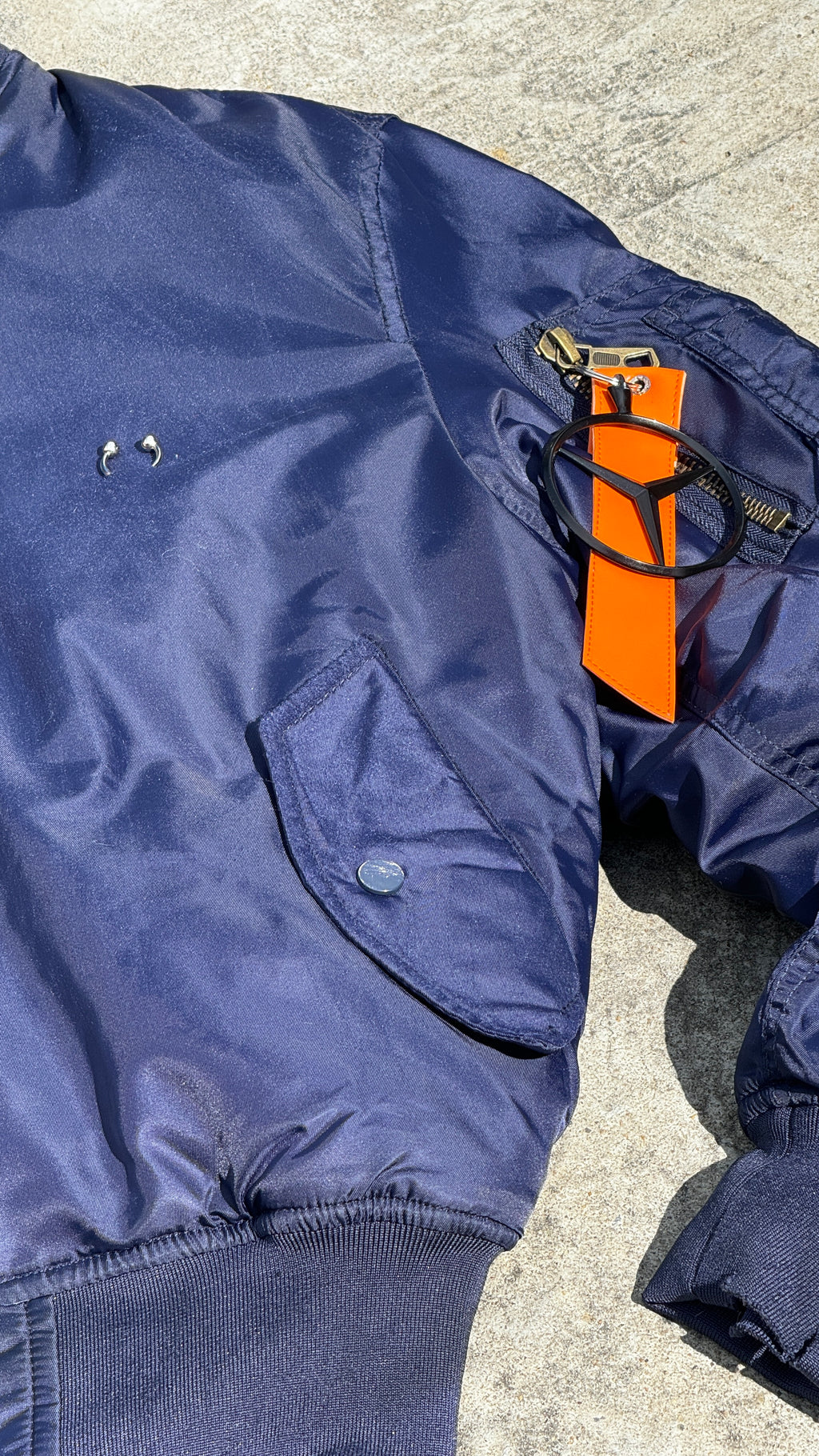 Vandalist Bomber Jacket in Marina Trench Blue